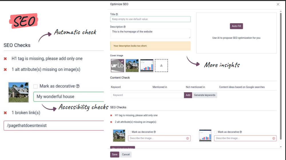 Outil d'analyse SEO Odoo