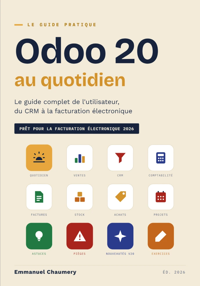 Couverture du livre Odoo 20 au quotidien