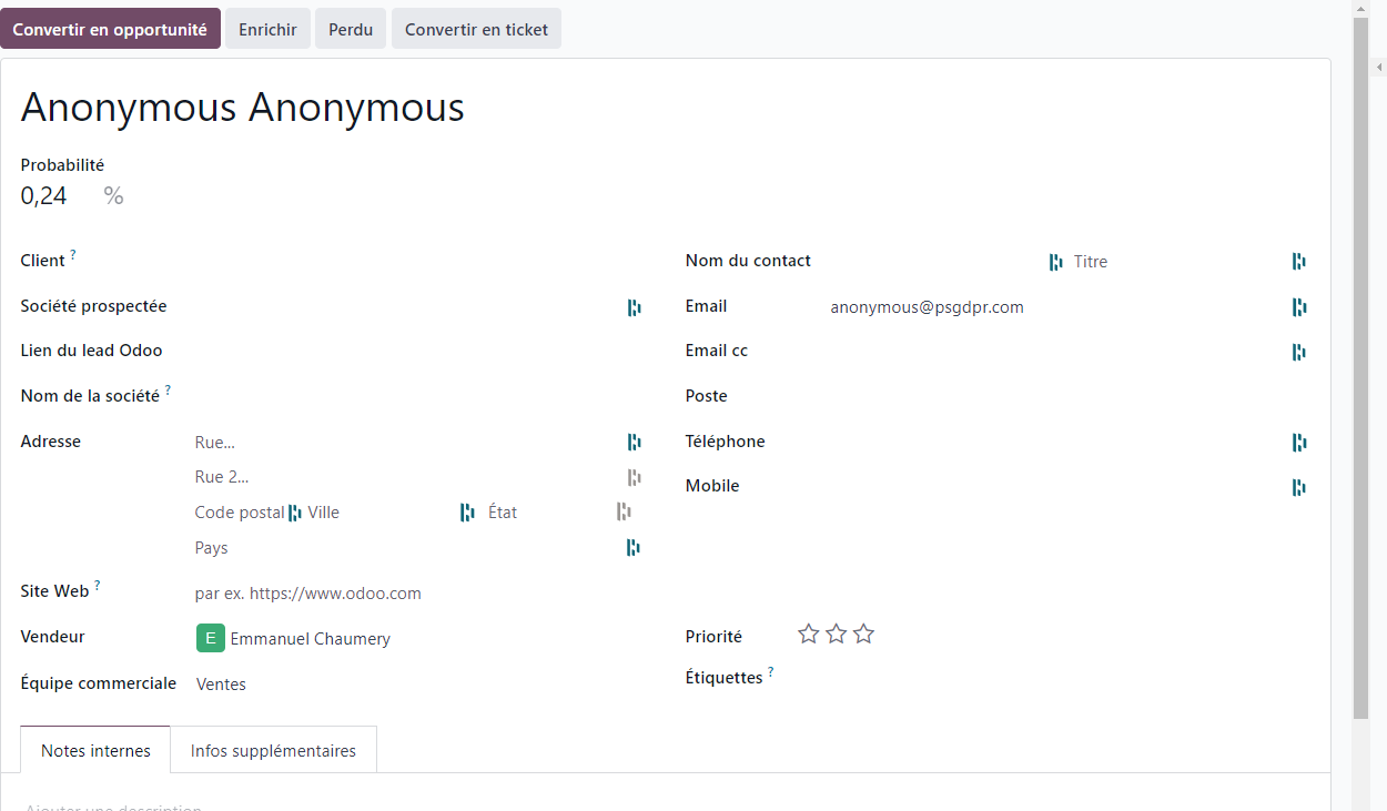 CRM Odoo