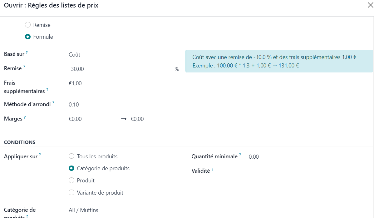 formule de calcul
