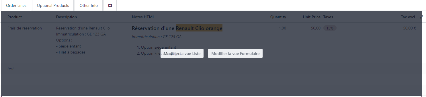 Vue liste