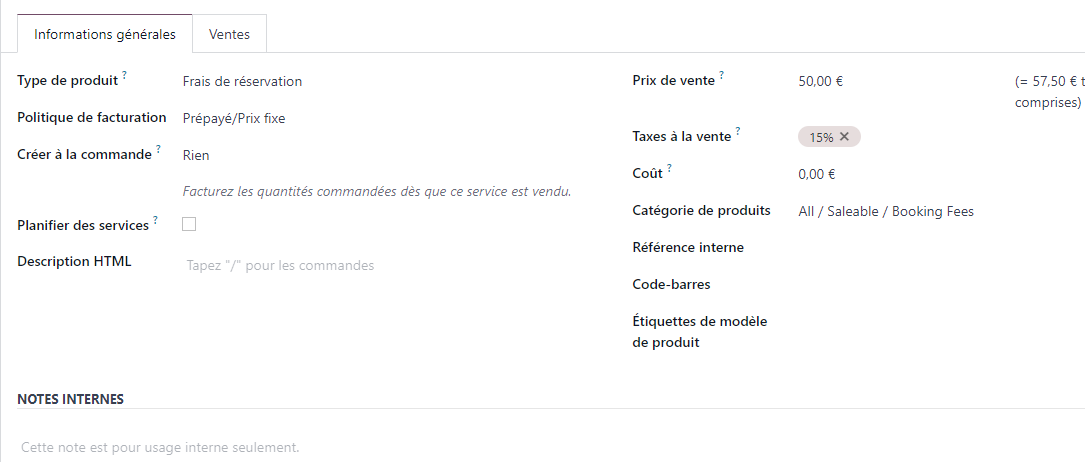 Html dans produit