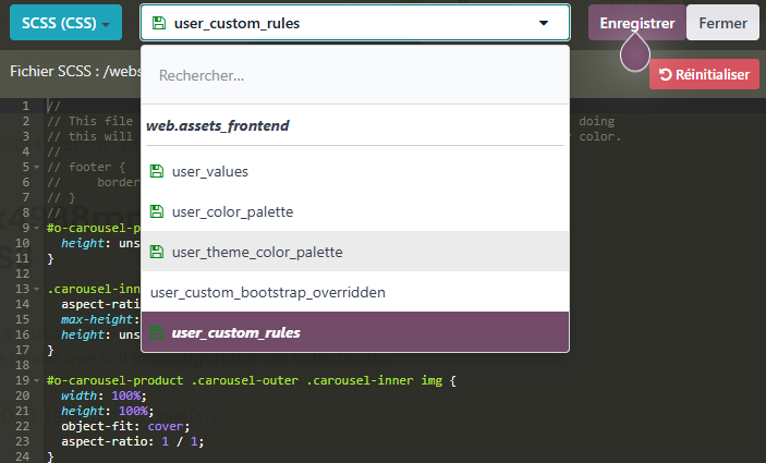 css user custom rules